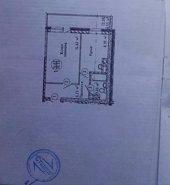 1-комн. квартира, 39 кв.м
